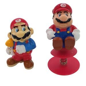 VTG 1989 Super Mario Bros Figure Lot Applause Raccoon Tail SMB3 McDonalds DMG